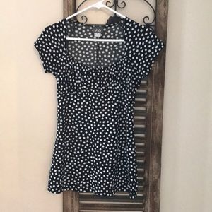 Polka dot blouse tee